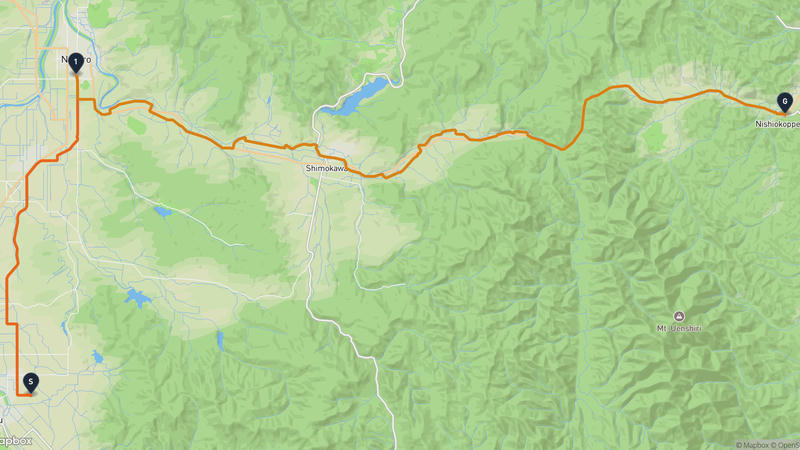 士別市至西興部村 骑行路线