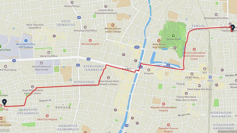 구보타성~아키타 현립 미술관 히라노 마사키치 컬렉션 하이킹 루트