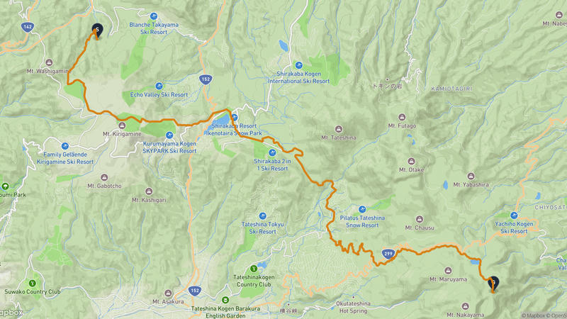 Nagawa to Mount Tengu Hiking Route
