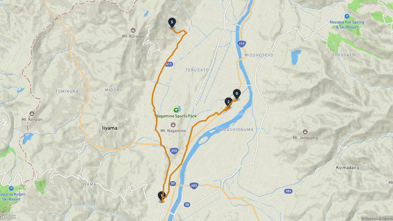飯山市 骑行路线
