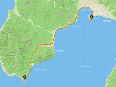松前町 → 市立函館博物館