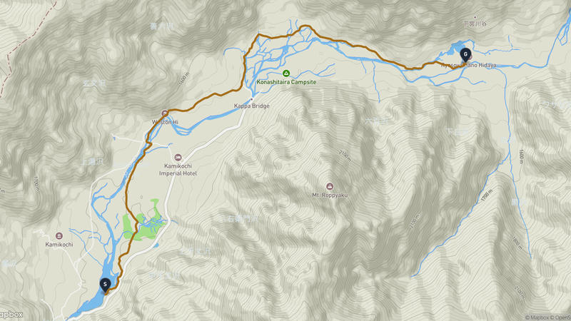 霞泽岳至松本市 徒步路线