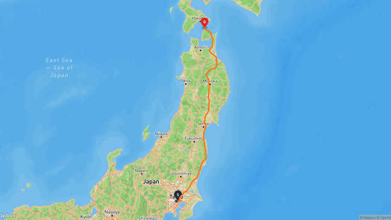 JP塔至大間崎 登山路線
