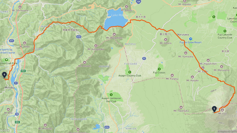 Mount Fuji to Minobu yama Hiking Route