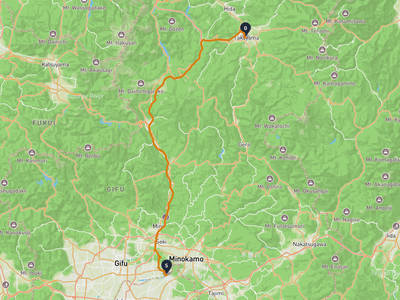 犬山城 → 高山城