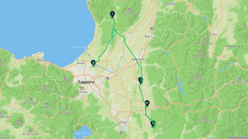 Kita Ward, Sapporo to Abira Cycling Route