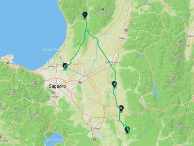 札幌市北区 → 安平町