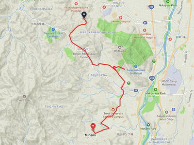 大倉山跳台競技場 → 札幌市南区