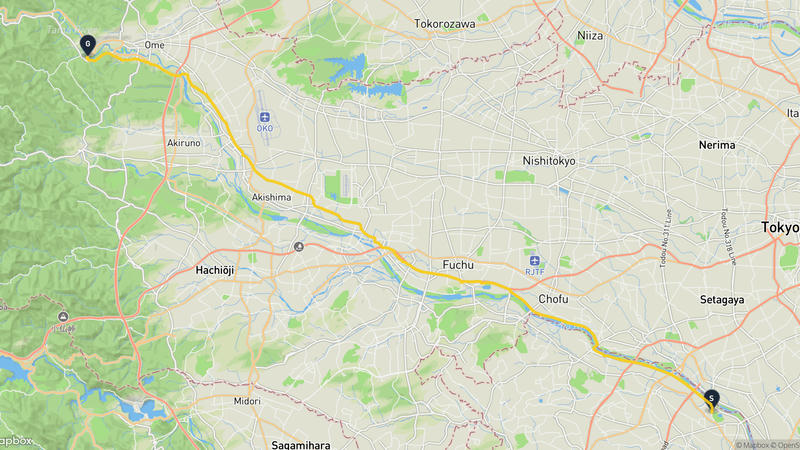 善養寺至青梅市 騎行路線