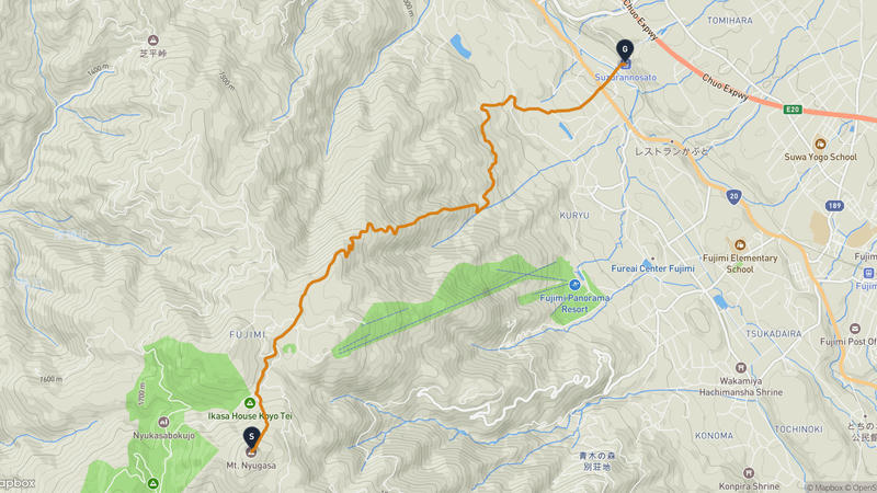 入笠山至富士見町 徒步路线