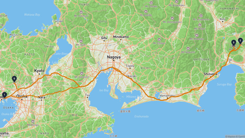 Mount Fuji to Kawanishi Hiking Route