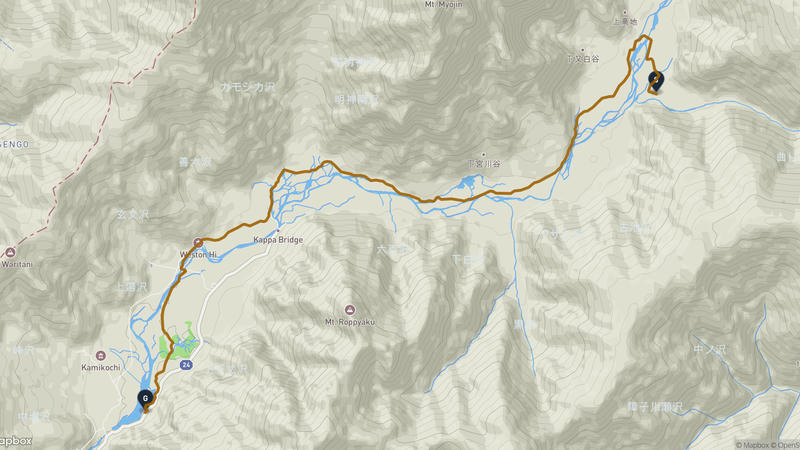 松本市至霞泽岳 徒步路线