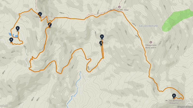 Mount Hiba to Azuma yama Hiking Route