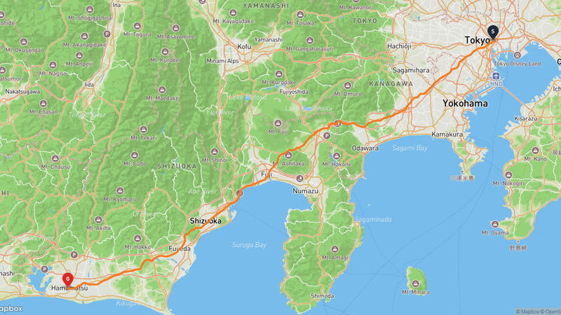大手町塔至濱鬆市美術館 登山路線
