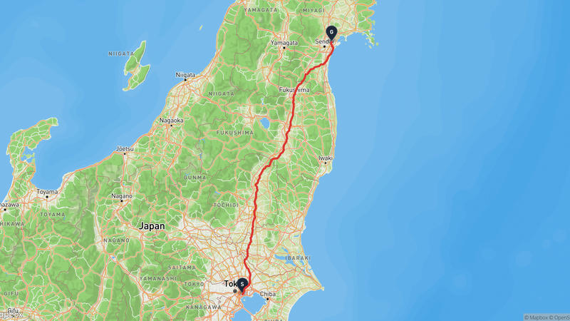 Kidzania東京至多賀城 騎行路線