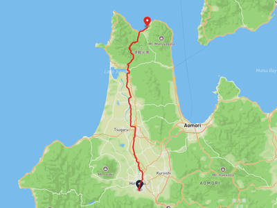 弘前市 → 今別町