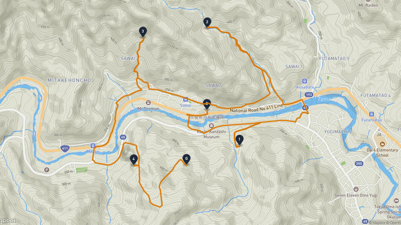 青梅市 登山路線