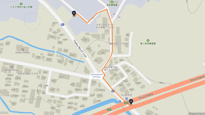 八王子城 登山路線