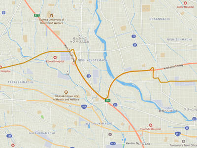 高崎市 → 玉村町