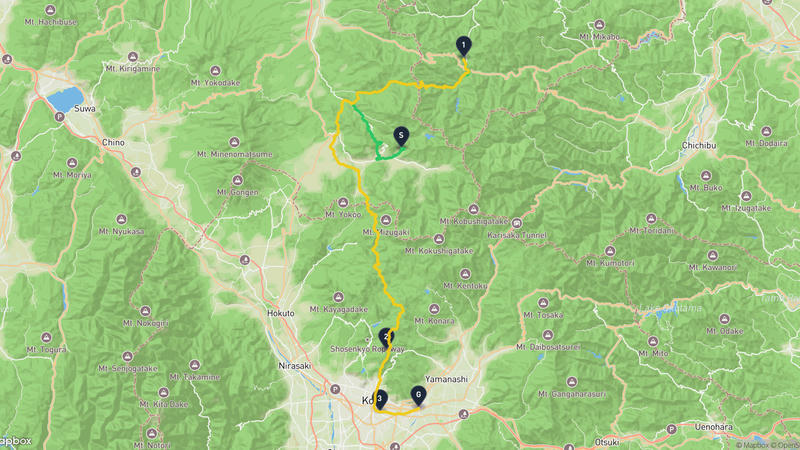 川上村至山梨縣里博物館 登山路線