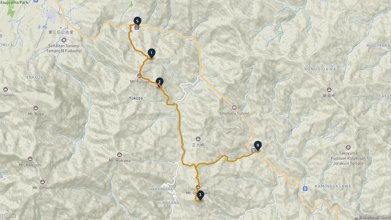 Yokoze to Hanno Hiking Route