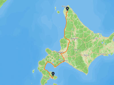 函館市 → 稚内市