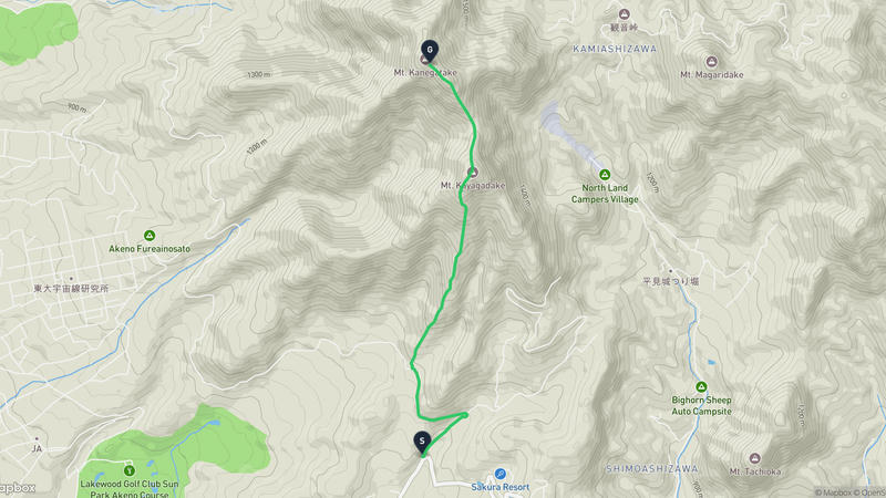茅ヶ岳 登山路線