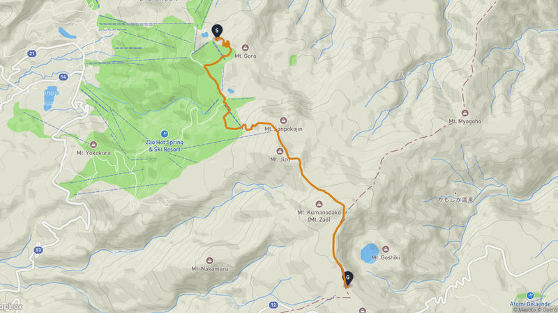 山形市〜蔵王山 ハイキングルート
