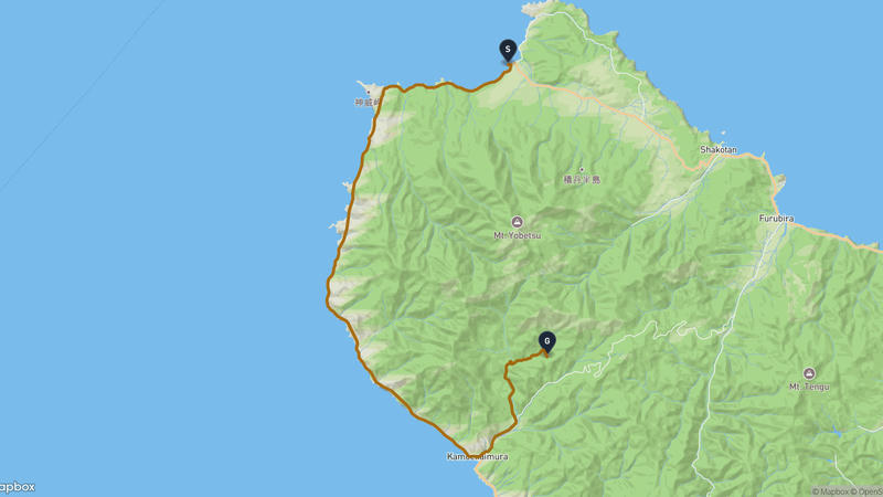 積丹町至神恵内村 登山路線