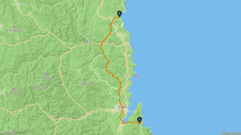 Miyako to Tanohata Hiking Route