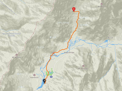 霞澤岳 → 穂高岳