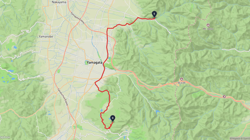 立石寺至山形市 驾车路线