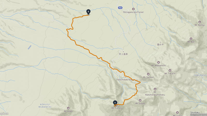 Mount Furano to Kamifurano Hiking Route