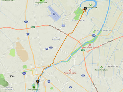 Nakajima Park → Higashi Ward, Sapporo