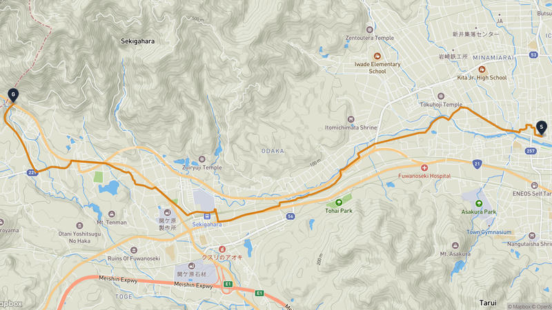 Nangū Taisha to Sekigahara Cycling Route
