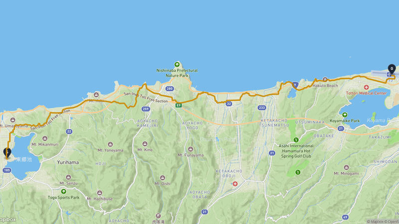 湯梨浜町至鳥取市 登山路線