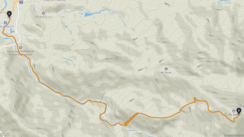 秩父市至武甲山 徒步路线