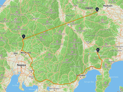 月江寺 → 安中市