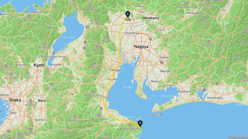 崇福寺至鳥羽市 騎行路線