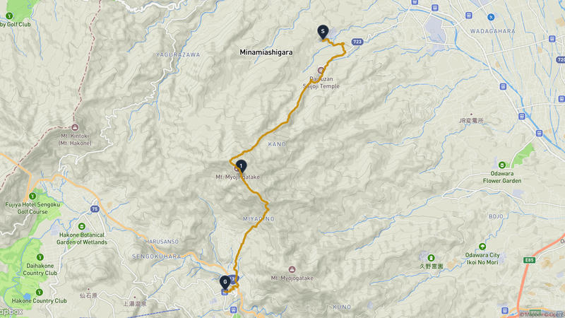 Minamiashigara to Hakone Museum of Art Hiking Route