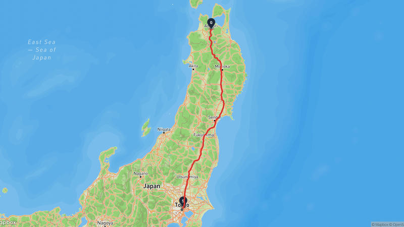 六義園至青森縣觀光物產館 登山路線