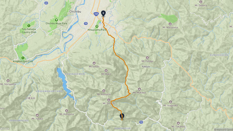 飯能市至横瀬町 登山路線