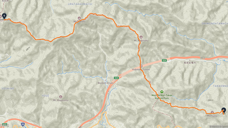 高尾山至相模原市緑区 登山路線
