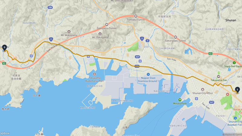 Shunan 사이클링 루트