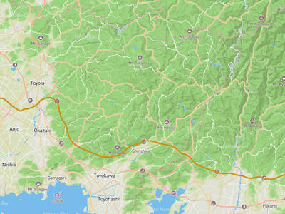 名古屋城 → 川根本町
