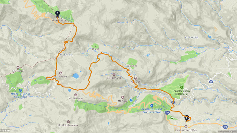 Kusatsu Onsen to Yokote yama Cycling Route