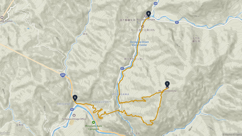 天川村〜洞川温泉 ハイキングルート