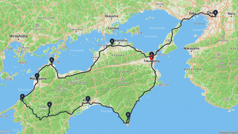大阪城音楽堂→徳島城ハイキングルートのクマ対策2026年 | クママップ