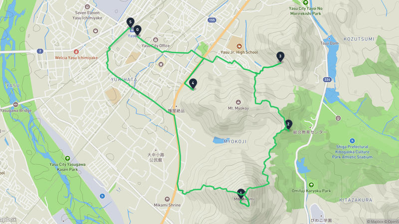 野洲市 登山路線