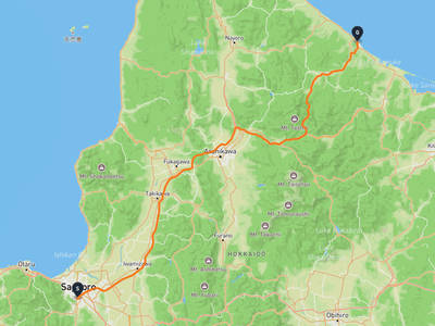 中島公園 → 紋別市
